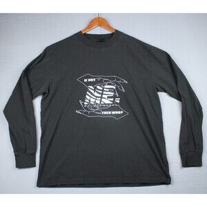 Melody Ehsani Mens Large Black Cotton Blend Pullover Long Sleeve ShirtMelody Ehs